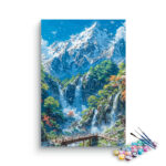 Majestic Mountain Falls Paint by Numbers Kit