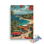 Retro Coastal Drive Paint by Numbers Kit