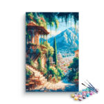 Serene Mediterranean Village Paint by Numbers Kit