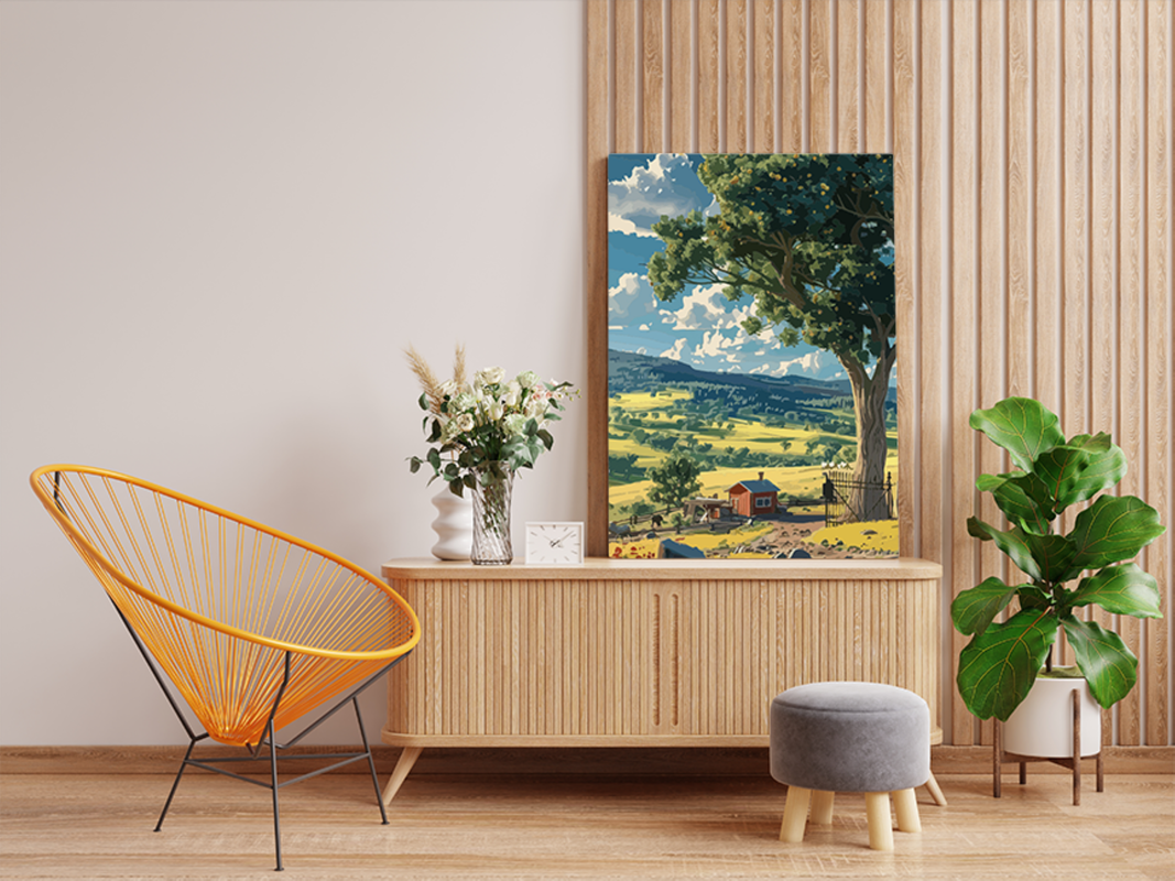 Golden Countryside Escape Paint by Numbers Kit - Image 2