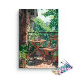Cozy Balcony Garden Paint by Numbers Kit