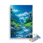 Mountain Stream and Valley Paint by Numbers Kit