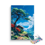 Mountain Cabin Pathway Paint by Numbers Kit