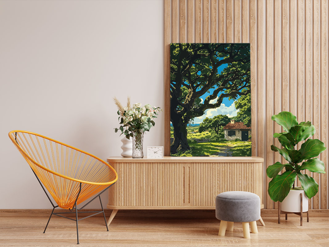 Tranquil Countryside Cottage Paint by Numbers Kit - Image 2