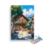 Charming Stone Cottage Paint by Numbers Kit