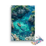 Crystal Clear Cove with Boats Paint by Numbers Kit
