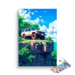 Off-Road Adventure SUV on Cliff Paint by Numbers Kit