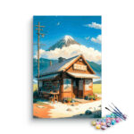 Rustic Bookshop with Mountain View Paint by Numbers Kit