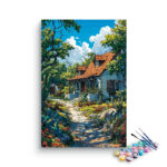Rustic Cottage with Garden Path Paint by Numbers Kit