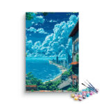 Seaside Cityscape Paint by Numbers Kit