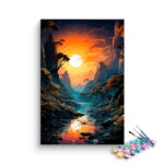 Majestic Sunset River Valley Paint by Numbers Kit