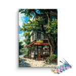 Quaint Coffee Shop Corner Paint by Numbers Kit