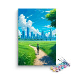 Urban Cyclist Adventure Paint by Numbers Kit