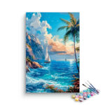 Tropical Sailboat Adventure Paint by Numbers Kit