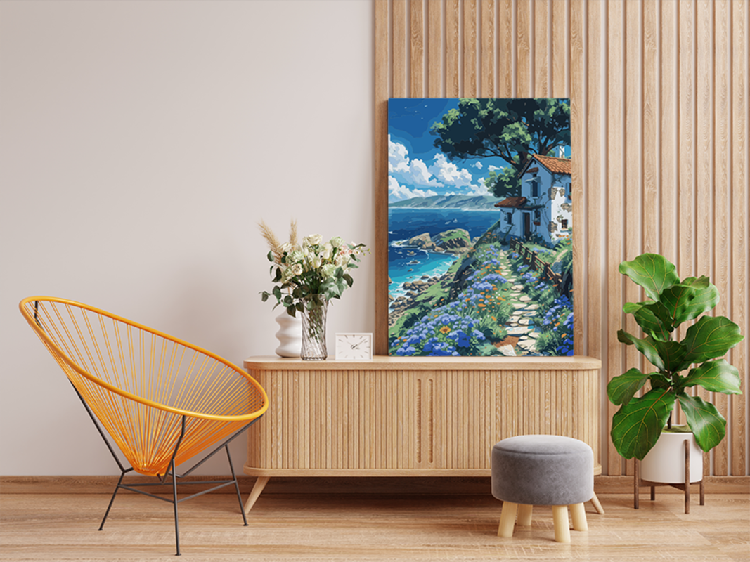 Coastal Cottage Garden Paint by Numbers Kit - Image 2