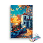 Seaside Sunset Villa Paint by Numbers Kit