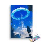 Futuristic Ring Portal Scene Paint by Numbers Kit