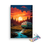 Sunset Camper Adventure Paint by Numbers Kit