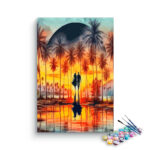 Sunset Romance: Couple in Paradise Paint by Numbers Kit