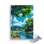 Peaceful Day by the River: Fishing in Nature Paint by Numbers Kit