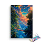 Sunset Forest Bridge Paint by Numbers Kit