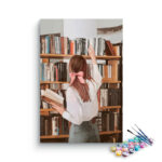 Book Lover in a Cozy Library Paint by Numbers Kit
