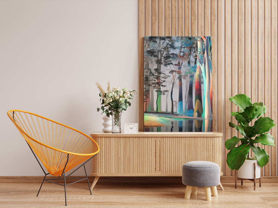 Vibrant Forest Reflections Paint by Numbers Kit - Image 2