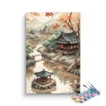 Serene Pagoda Garden Paint by Numbers Kit