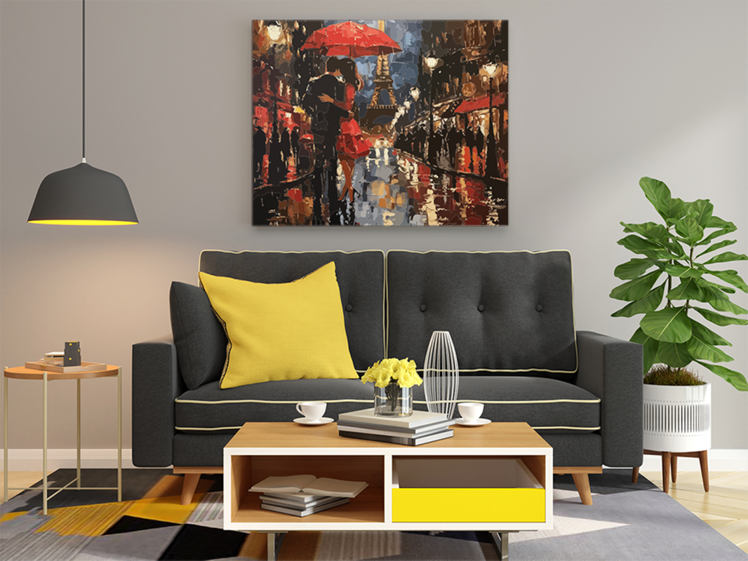 Lovers in Paris Paint by Numbers Kit - Image 2