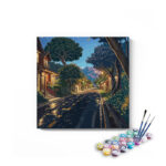 Quiet Mountain Street Paint by Numbers Kit