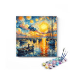 Vibrant Sunset Harbor Paint by Numbers Kit