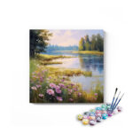Tranquil Lakeside Flowers Paint by Numbers Kit
