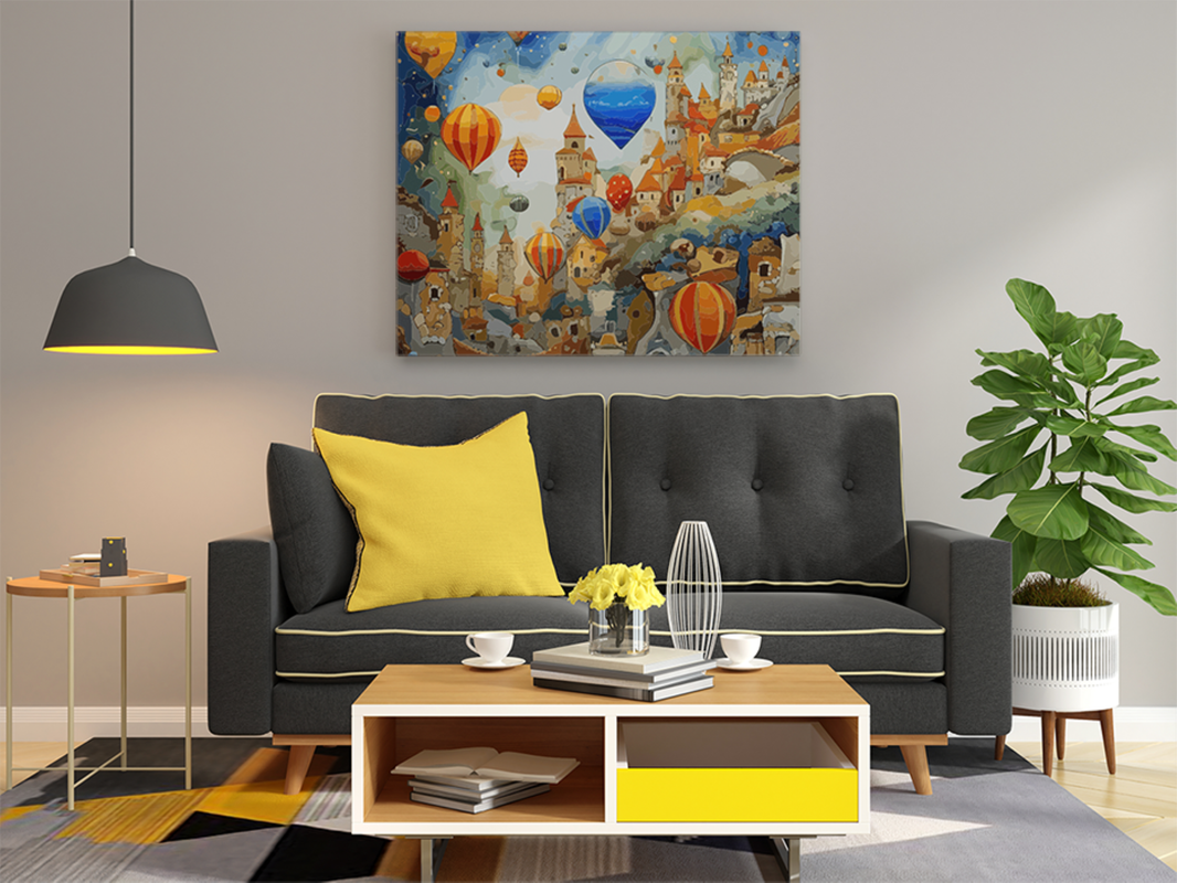 Hot Air Balloon Festival Paint by Numbers Kit - Image 2