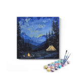 Starry Night Camping Landscape Paint by Numbers Kit