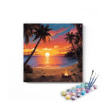 Tropical Sunset Beach Paint by Numbers Kit