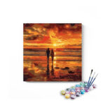 Romantic Sunset Beach Walk Paint by Numbers Kit