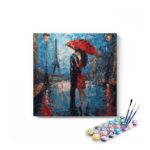Romantic Parisian Rain Paint by Numbers Kit
