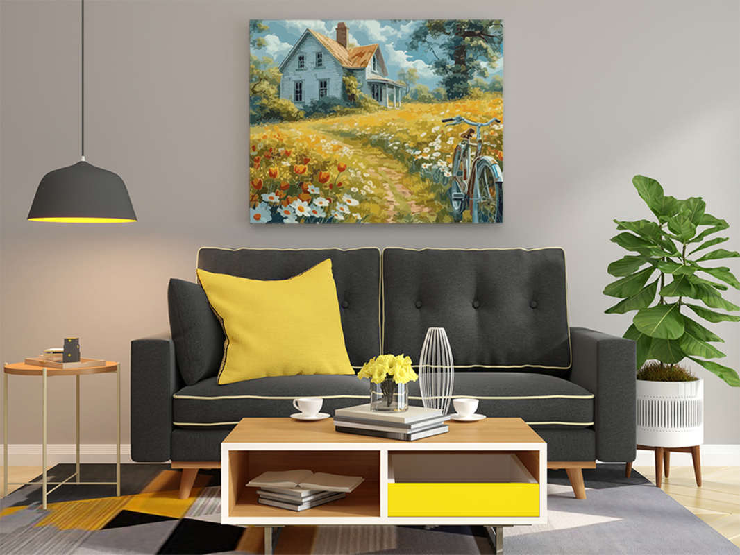 Country Cottage Escape Paint by Numbers Kit - Image 2