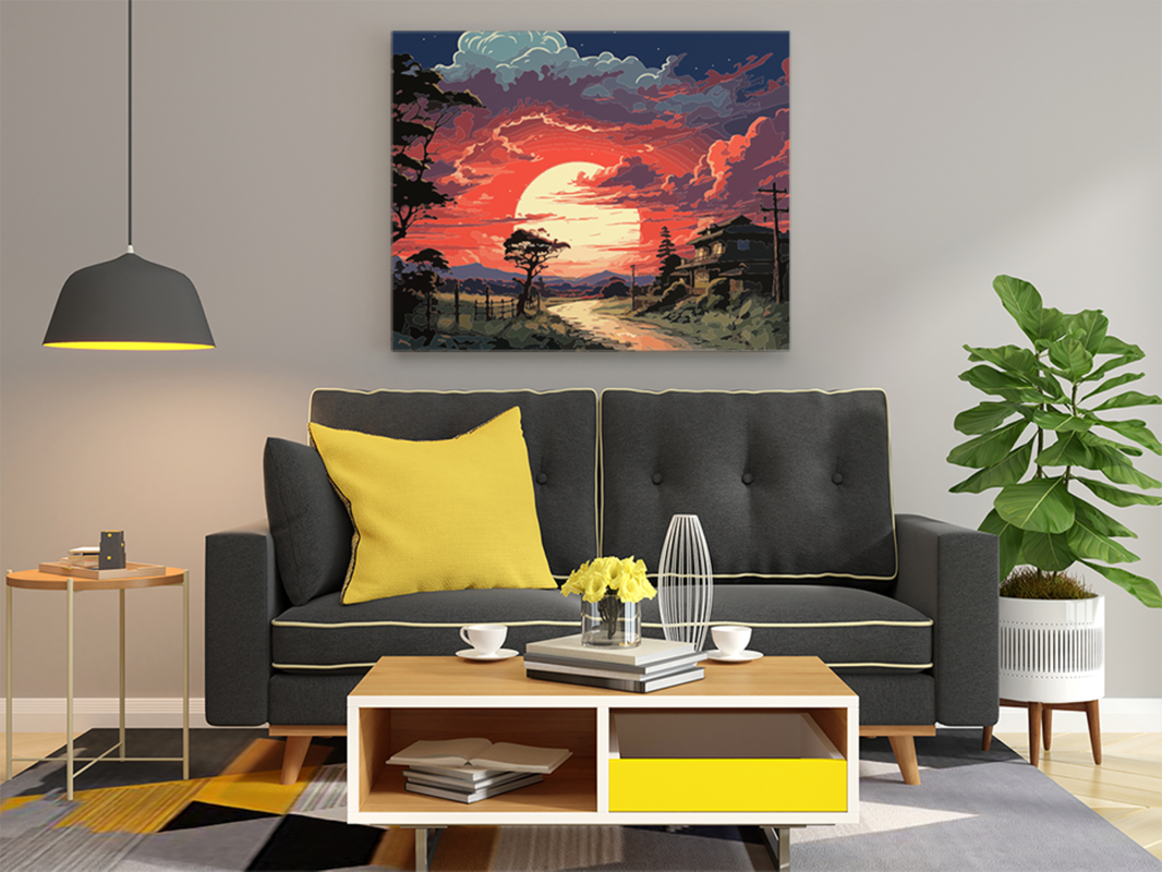 Sunset Glow Pathway Paint by Numbers Kit - Image 2