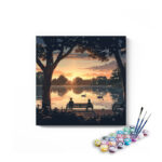 Sunset View Serenity by the Lake Paint by Numbers Kit