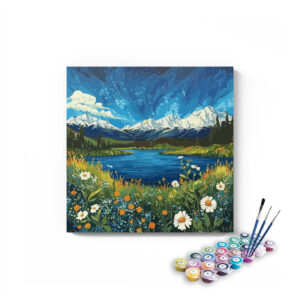 Alpine Meadow Landscape Paint by Numbers Kit