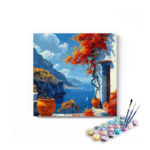Mediterranean Coastal Home Escape Paint by Numbers Kit