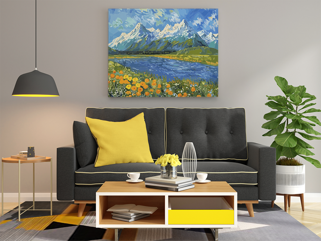 Alpine Blossom Paint by Numbers Kit - Image 2