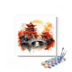 Autumn Tranquility Temple Paint by Numbers Kit