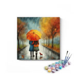Cozy Walk in the Rain: Autumn Companions Paint by Numbers Kit