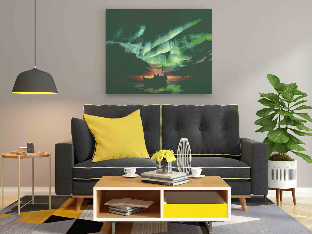 Embrace Nature's Wonders with Northern Lights Paint by Number Kit - Image 2