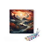 Captivating Sunset Landscape Paint by Number Kit