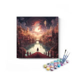 Enchanting Cityscape: A Mystical Paint by Number Adventure