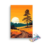 Captivating Sunset Landscape Paint by Number Kit