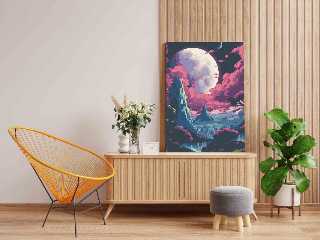 Enchanting Moonlit Landscape Paint by Number Kit - Image 2